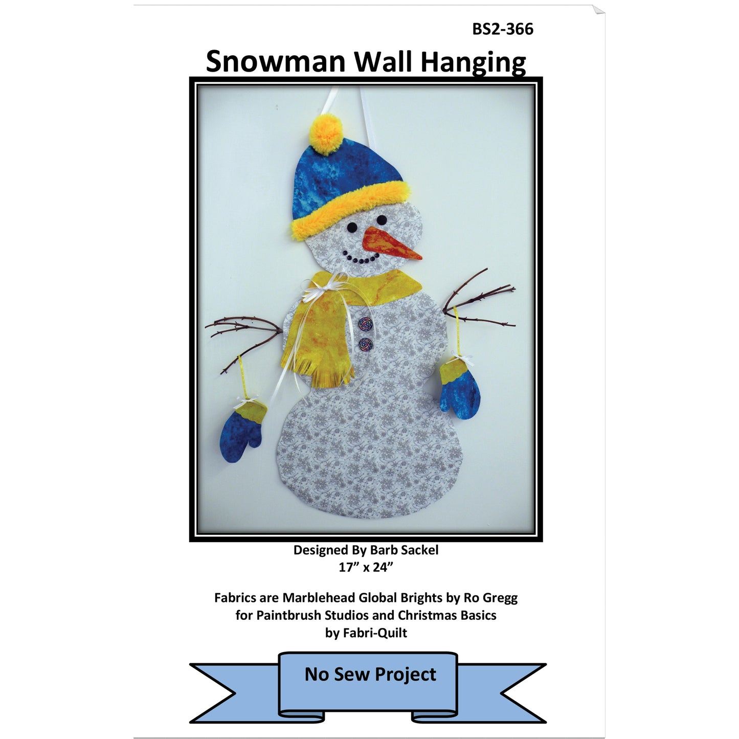 Snowman Wall Hanging BS2-366e - Downloadable Pattern