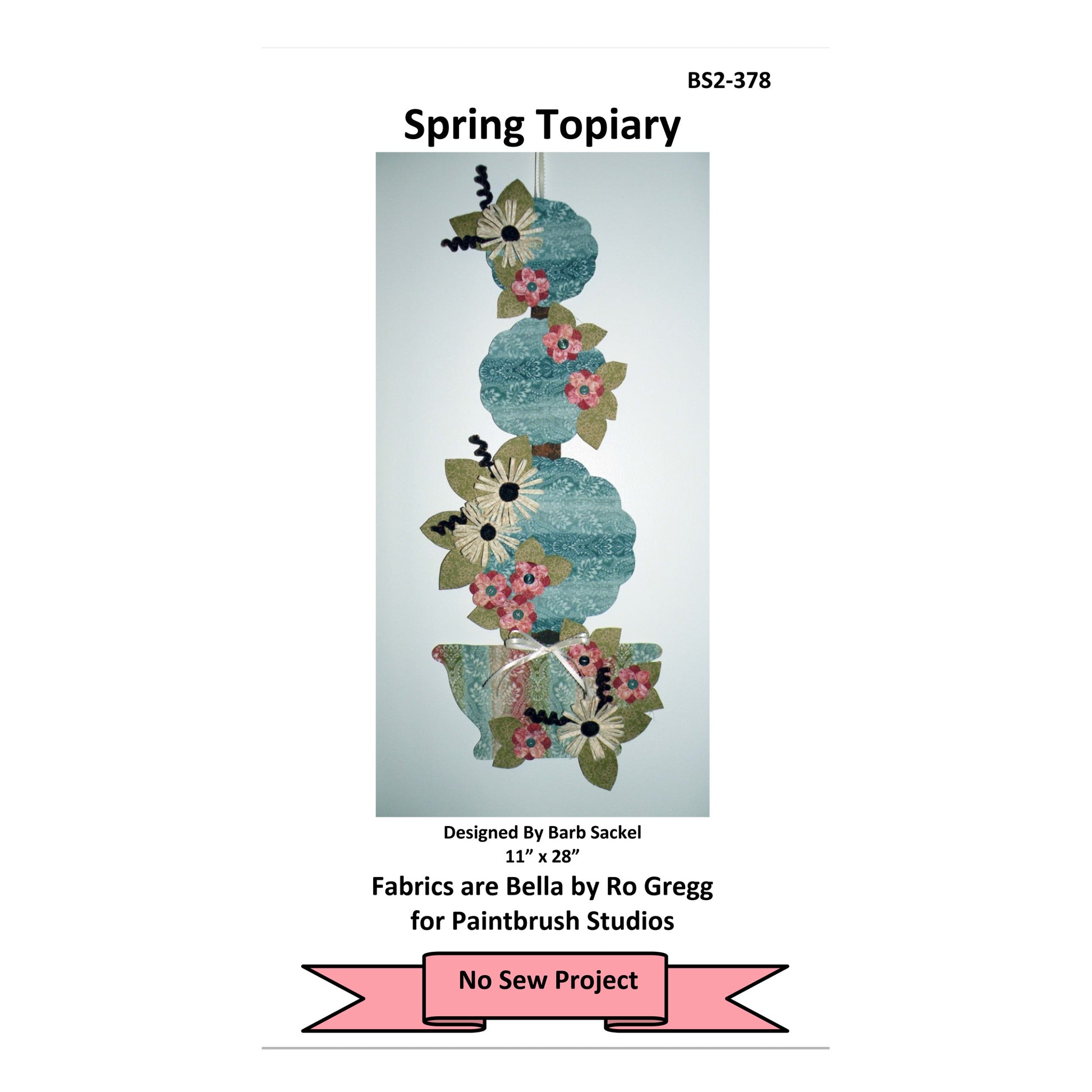 Cover image of pattern for Spring Topiary wall hanging.