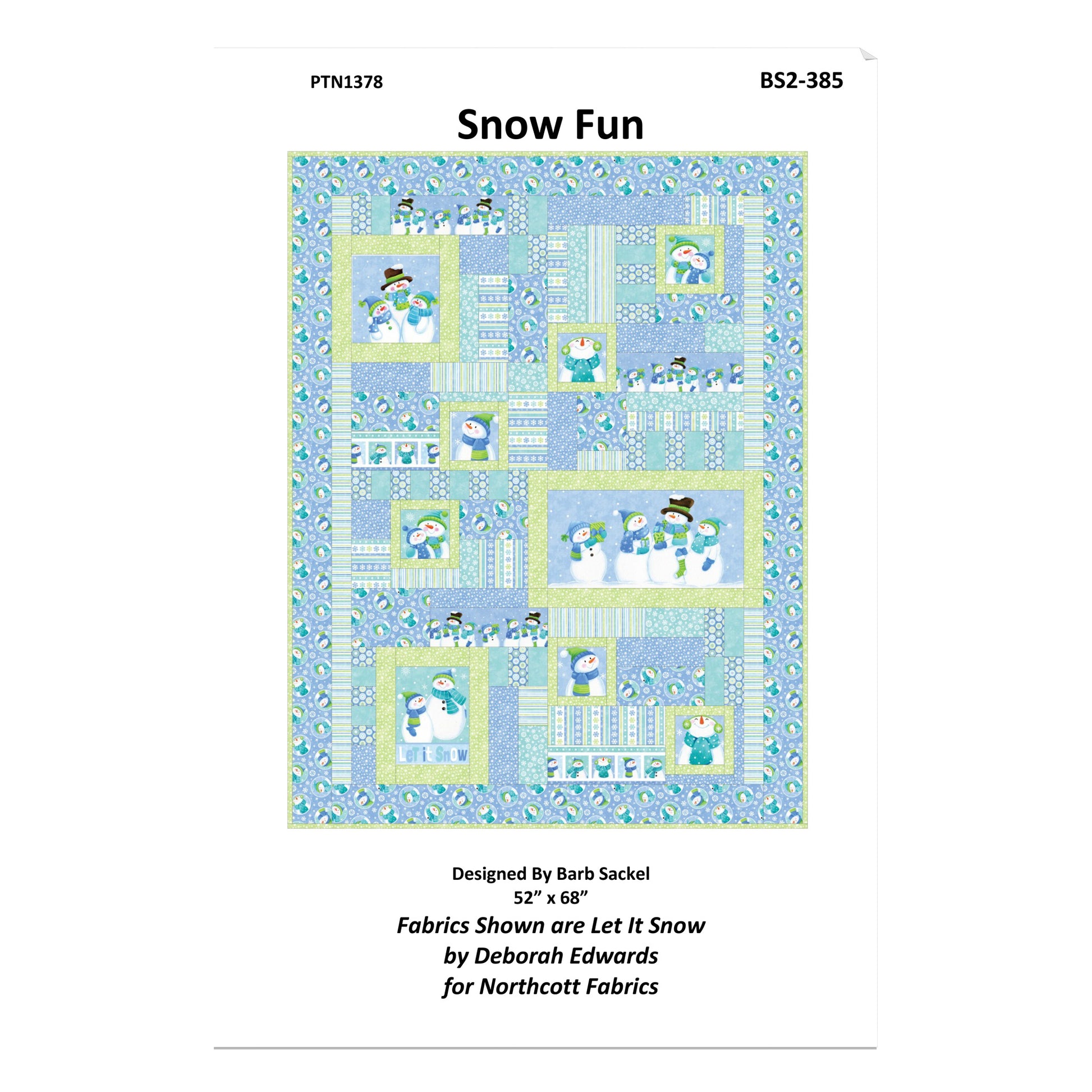 Cover image of pattern for Snow Fun Quilt.