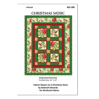 Christmas Music Quilt BS2-389e - Downloadable Pattern