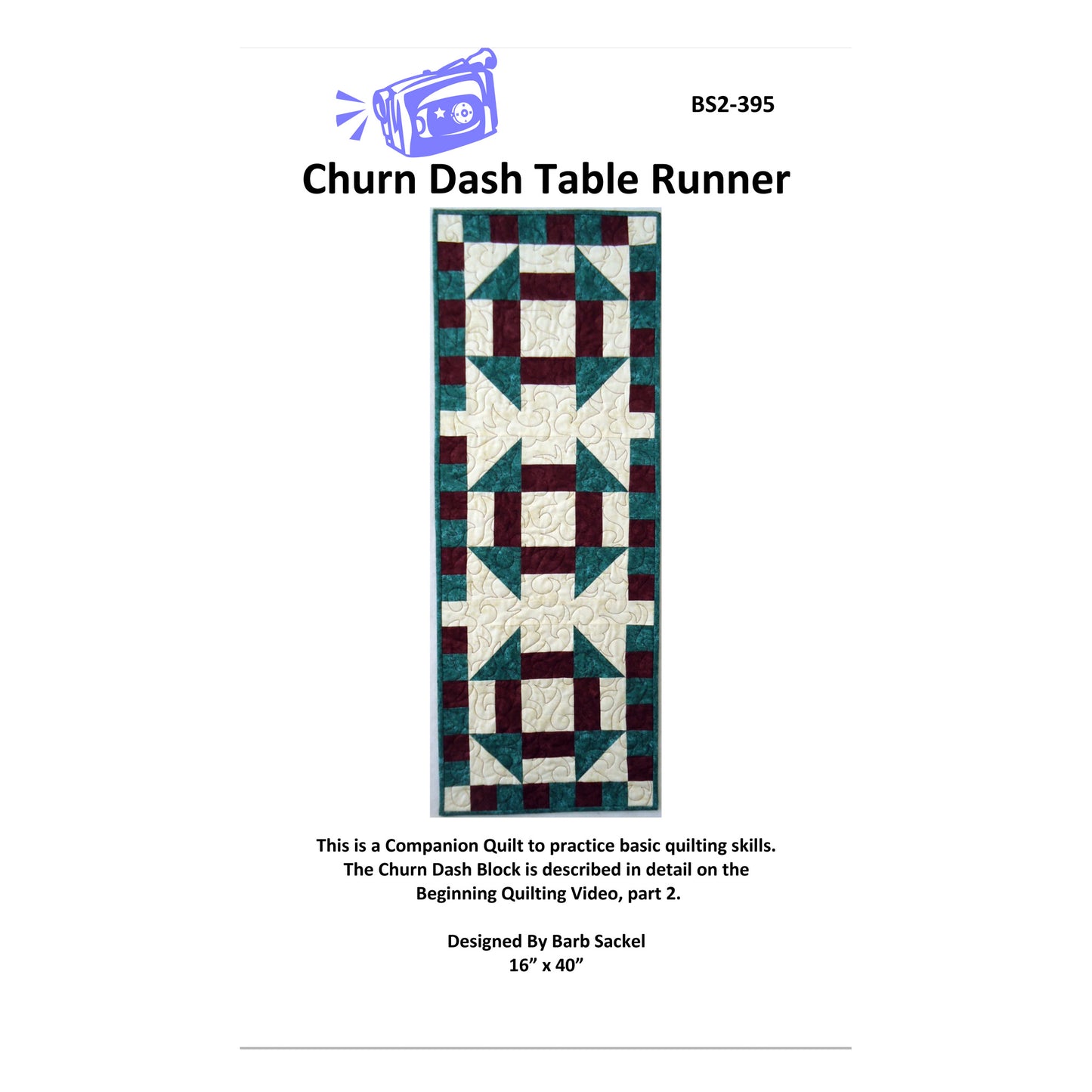 Churn Dash Table Runner BS2-395e - Downloadable Pattern