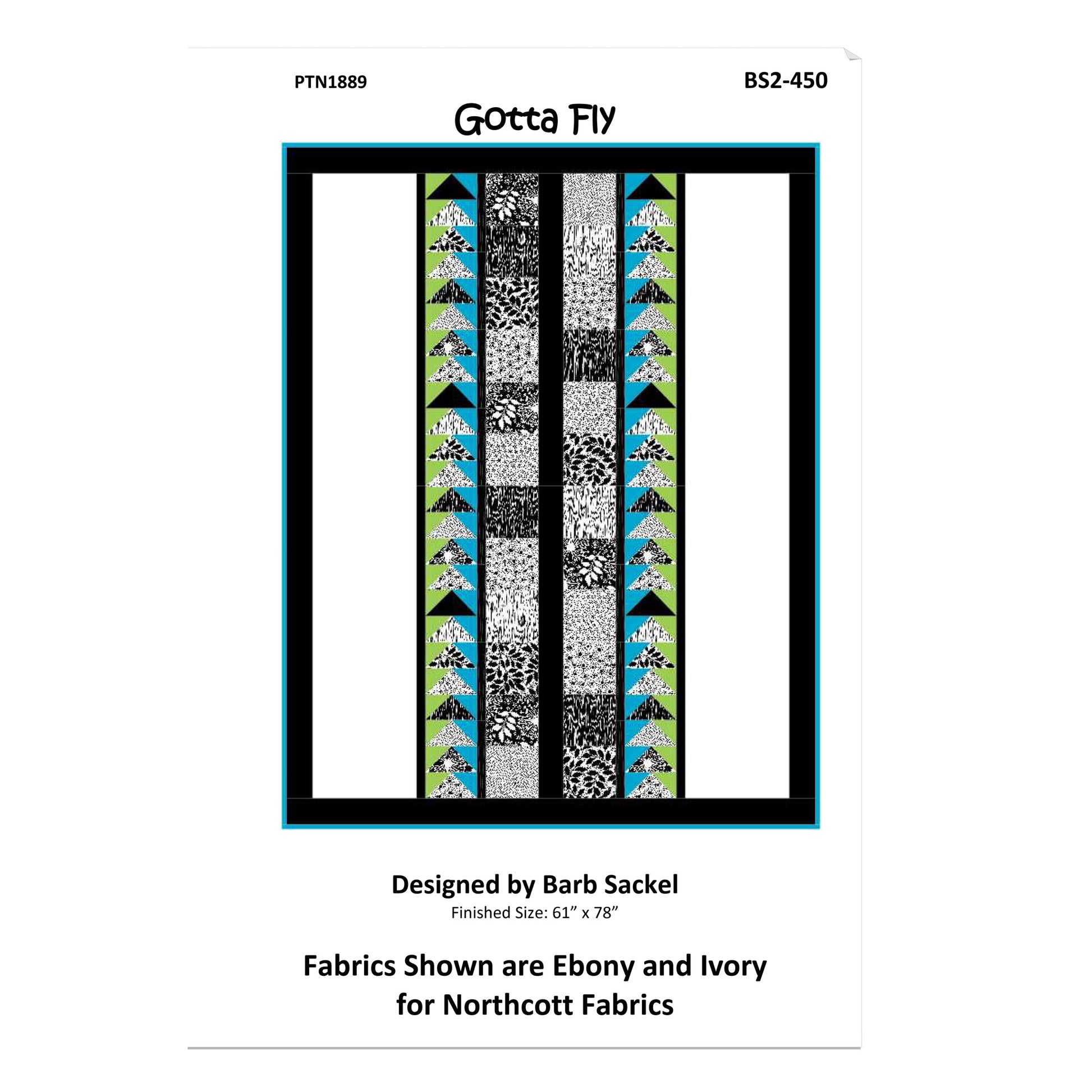 Image of the cover for the Gotta Fly quilt pattern.
