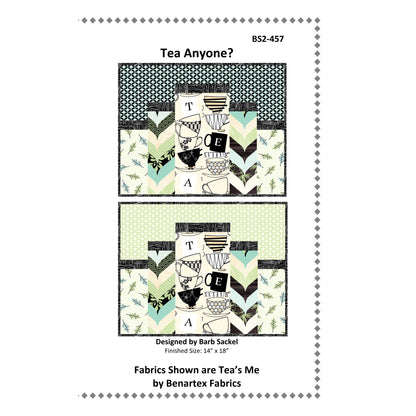 Quilt pattern packaging with fabric design and branding information.
