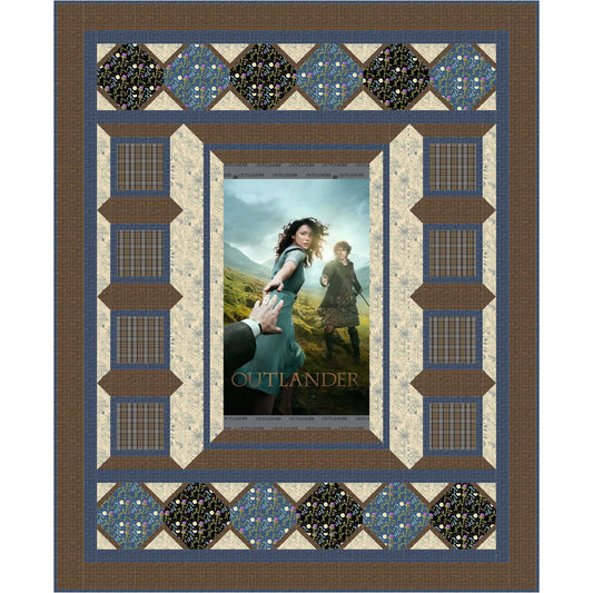 Framed 'Outlander' movie poster with decorative border
