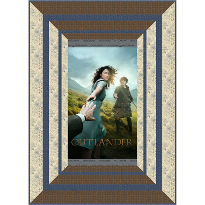 Framed 'Outlander' movie poster with characters in a scenic setting