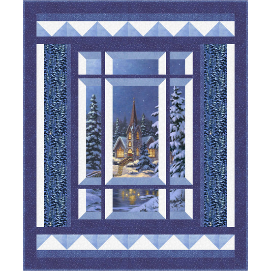 Modern Window Silent Night Quilt BS2-473e - Downloadable Pattern