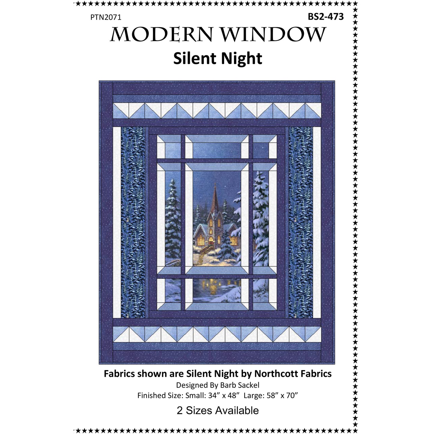 Modern Window Silent Night Quilt BS2-473e - Downloadable Pattern