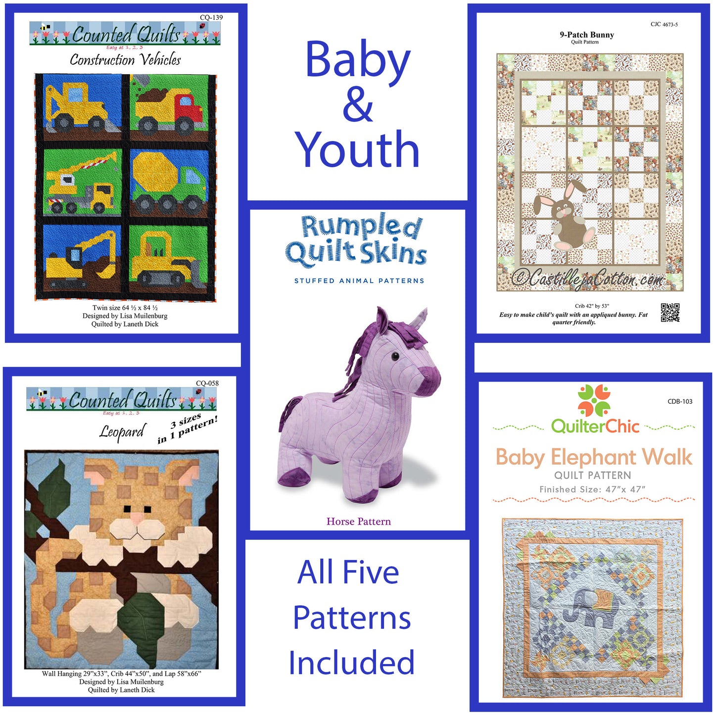 5 Pattern Bundle - Baby & Youth