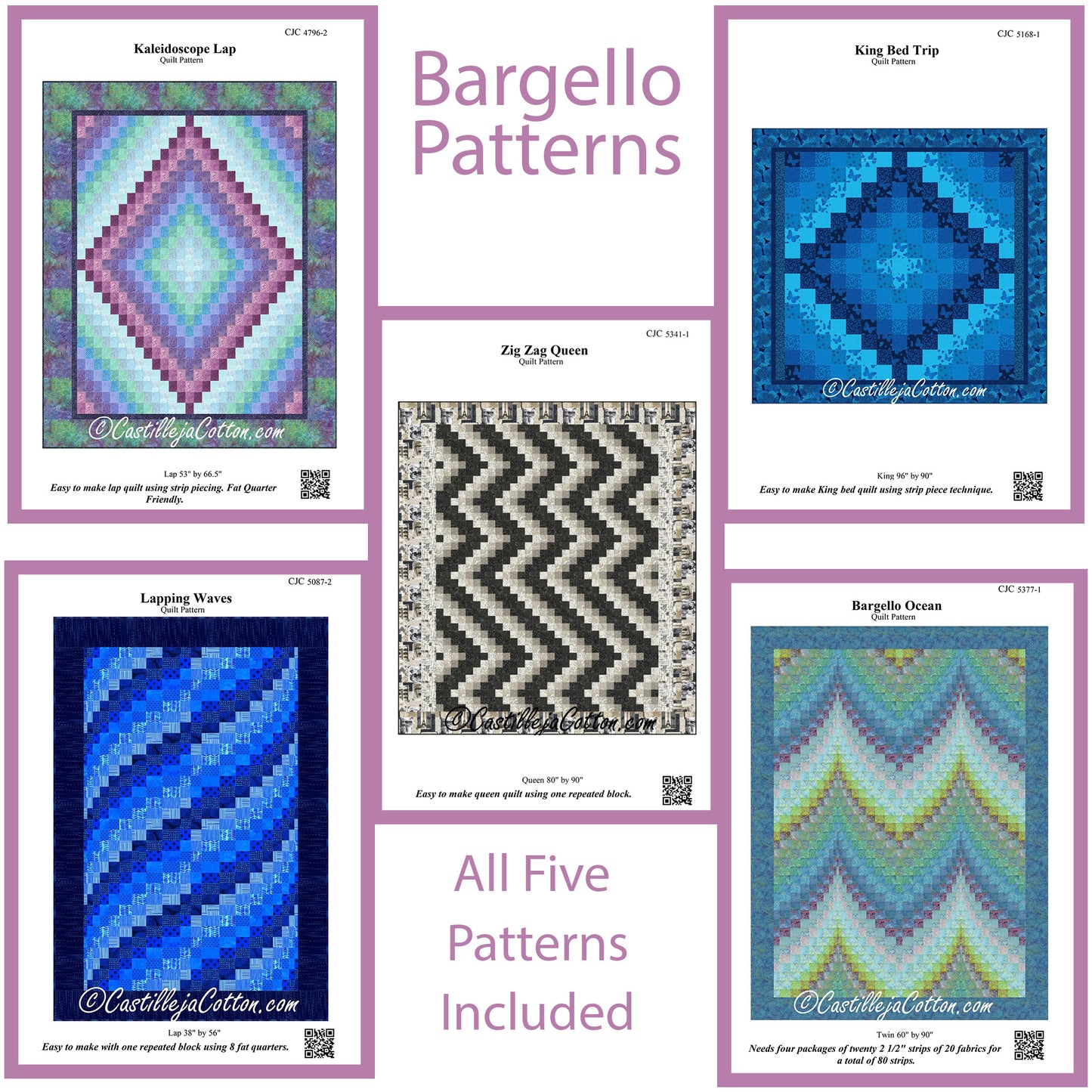 5 Pattern Bundle - Bargello