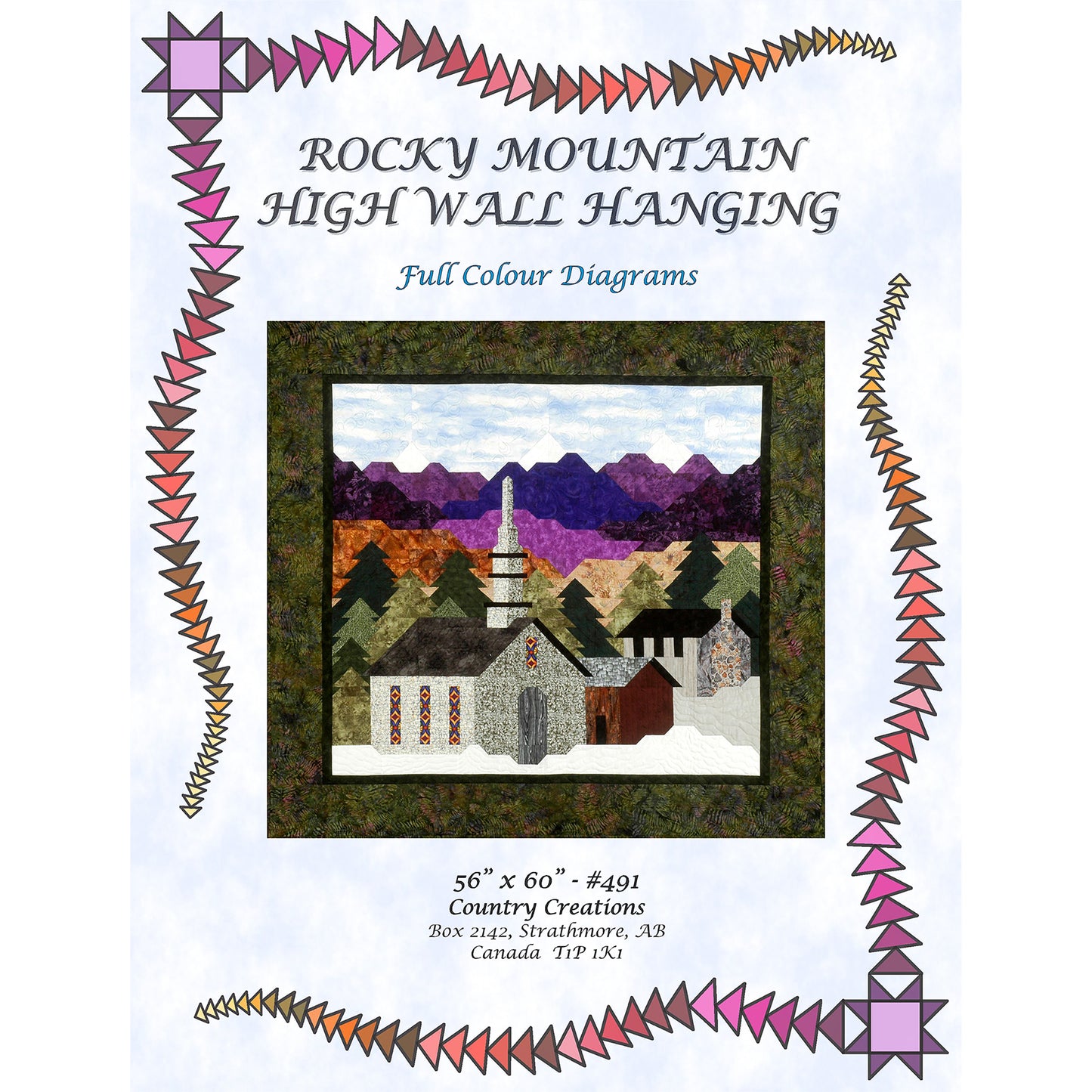 Cover image of Rocky Mountain High quilt wall hanging.