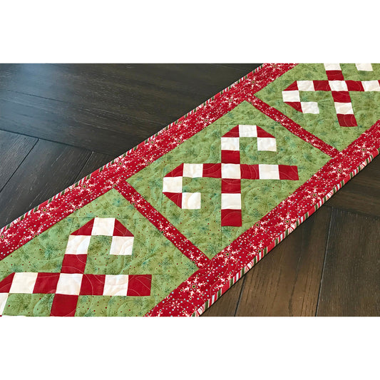 Image of the Candy Cane Lane Table Runner.