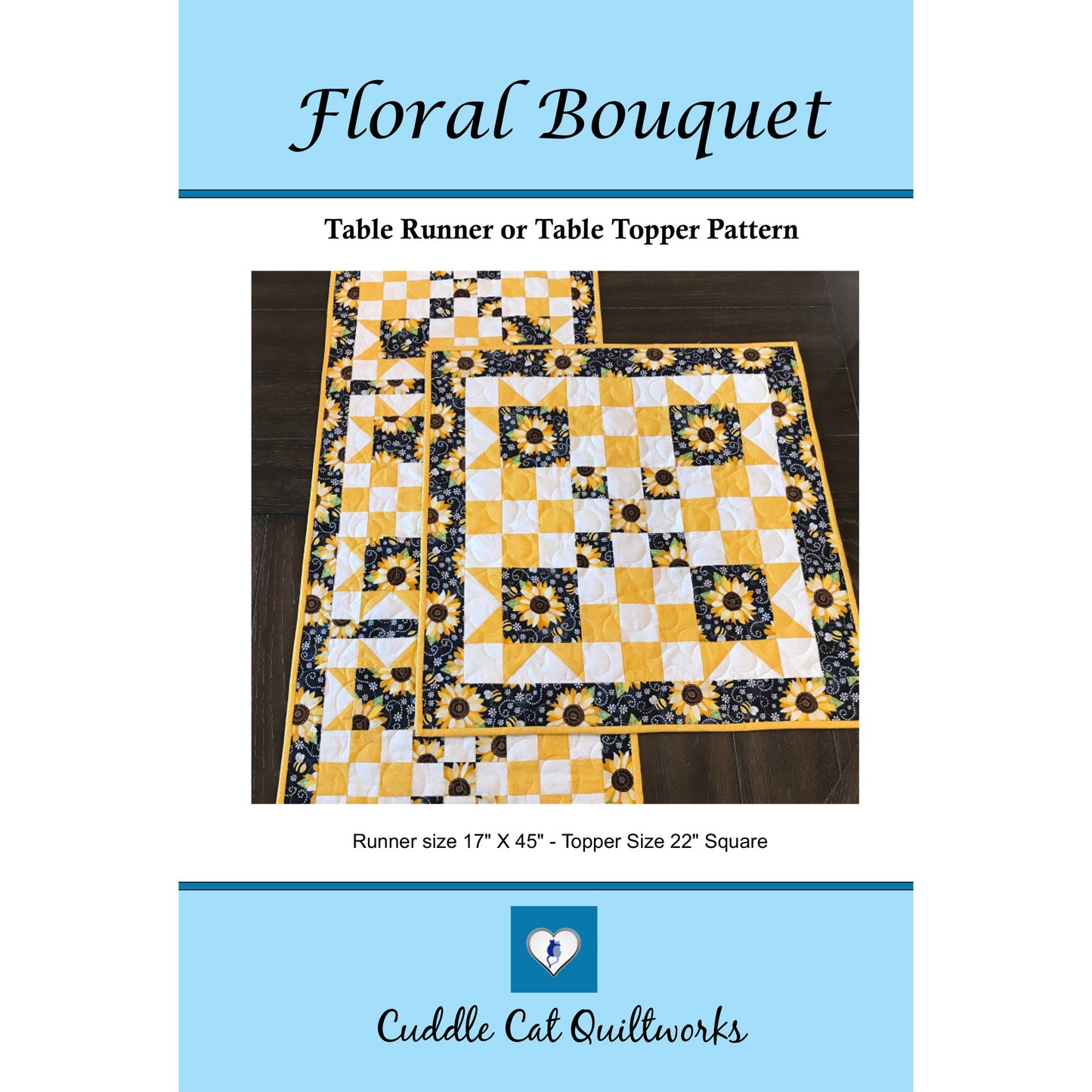 Image of the cover for the Floral Bouquet Table Runner and Table Topper pattern.