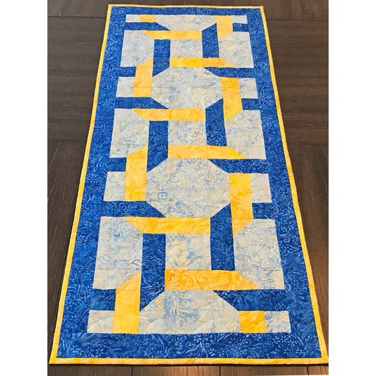 Image of the Woven Squares Table Runner.