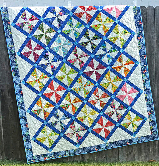 Pinwheel Parade Quilt CCQ-077e - Downloadable Pattern