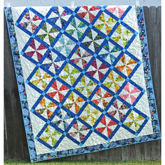 Image of the Pinwheel Parade quilt.