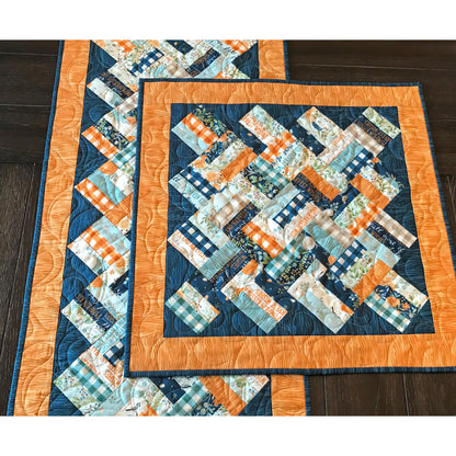 Image of the Braided Squares Table Runner and Table Topper.