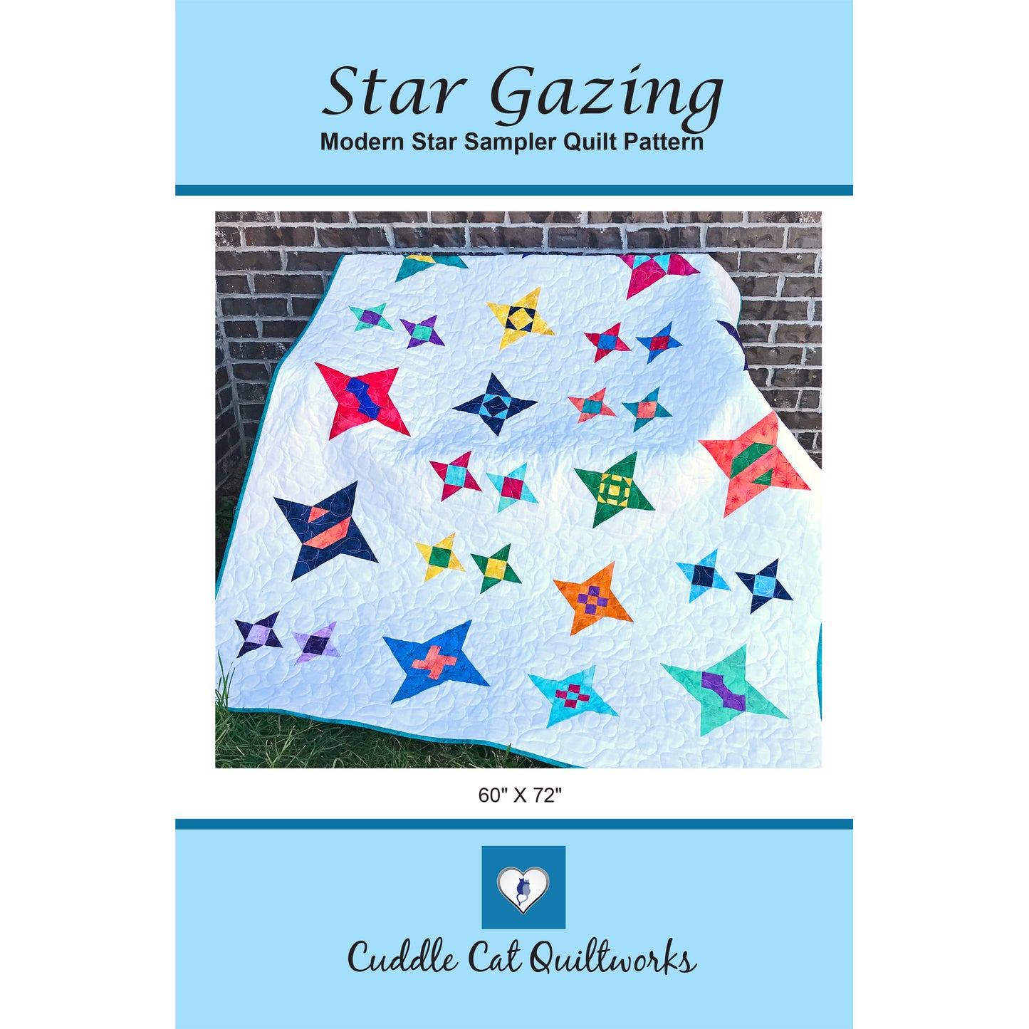 Image of the cover for the Star Gazing quilt pattern.