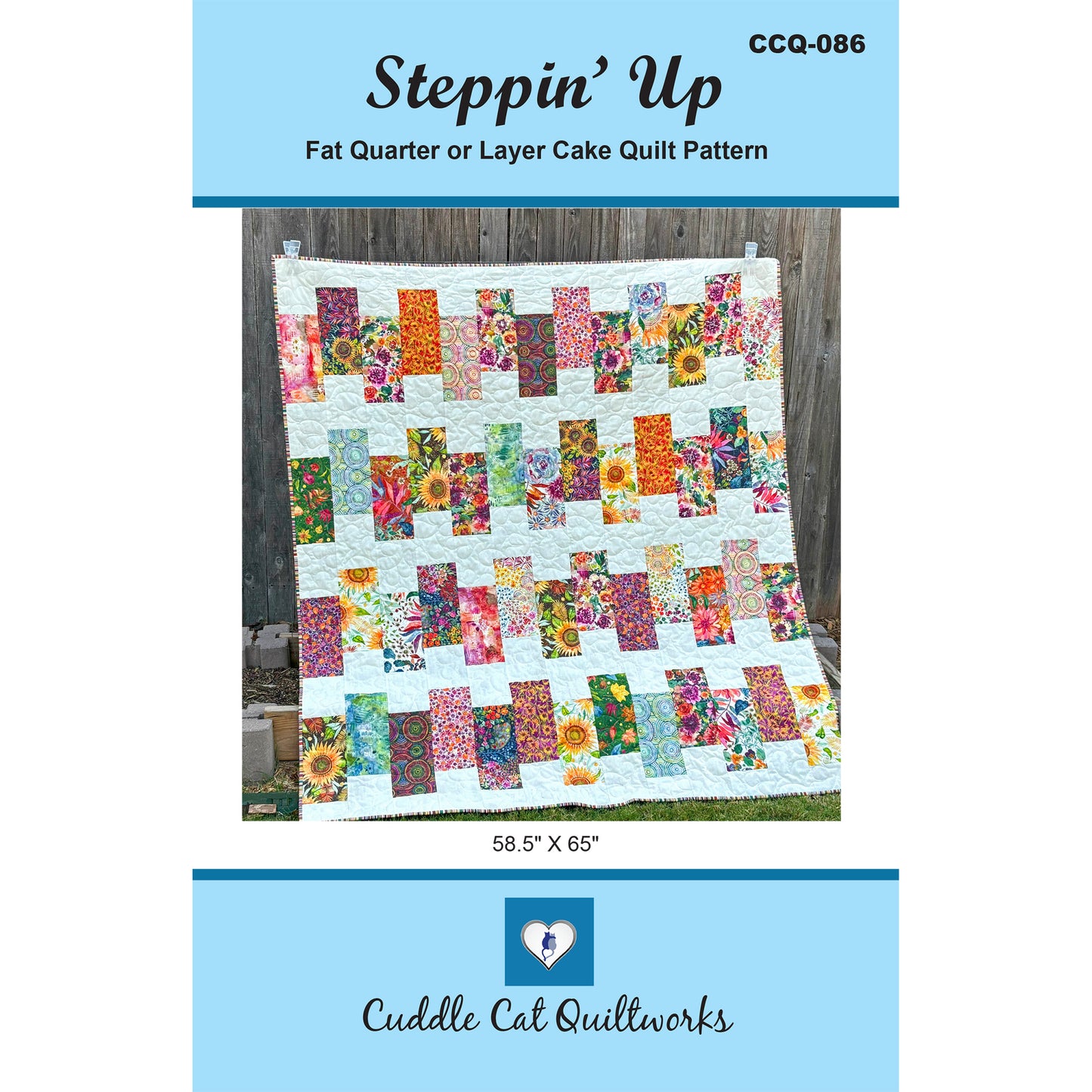 Cover image of pattern for Steppin' Up Quilt.