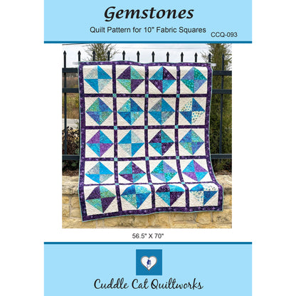 Cover image of pattern for Gemstones quilt.