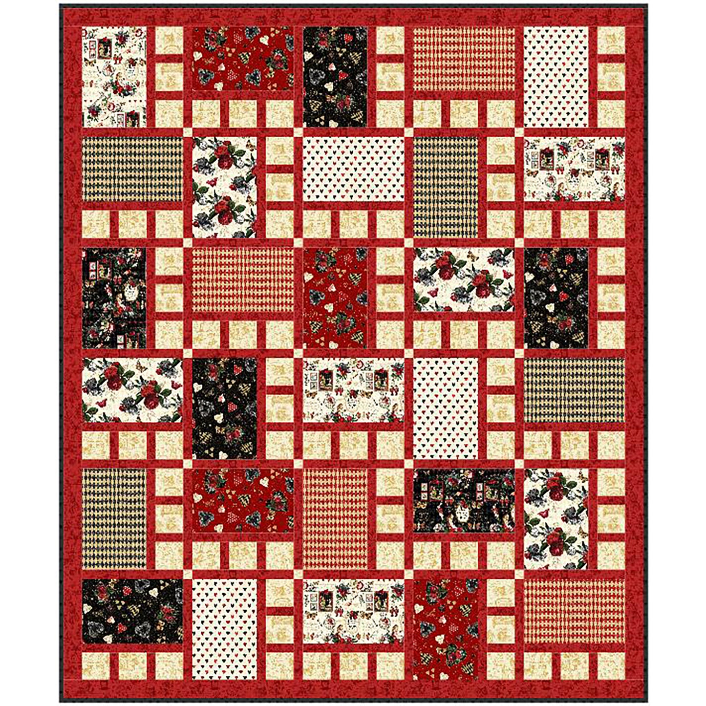 Four Squared Quilt CCQ-098e - Downloadable Pattern