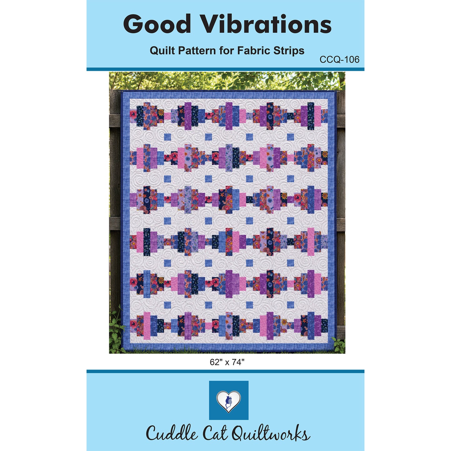 Cover image of pattern for Good Vibrations quilt.
