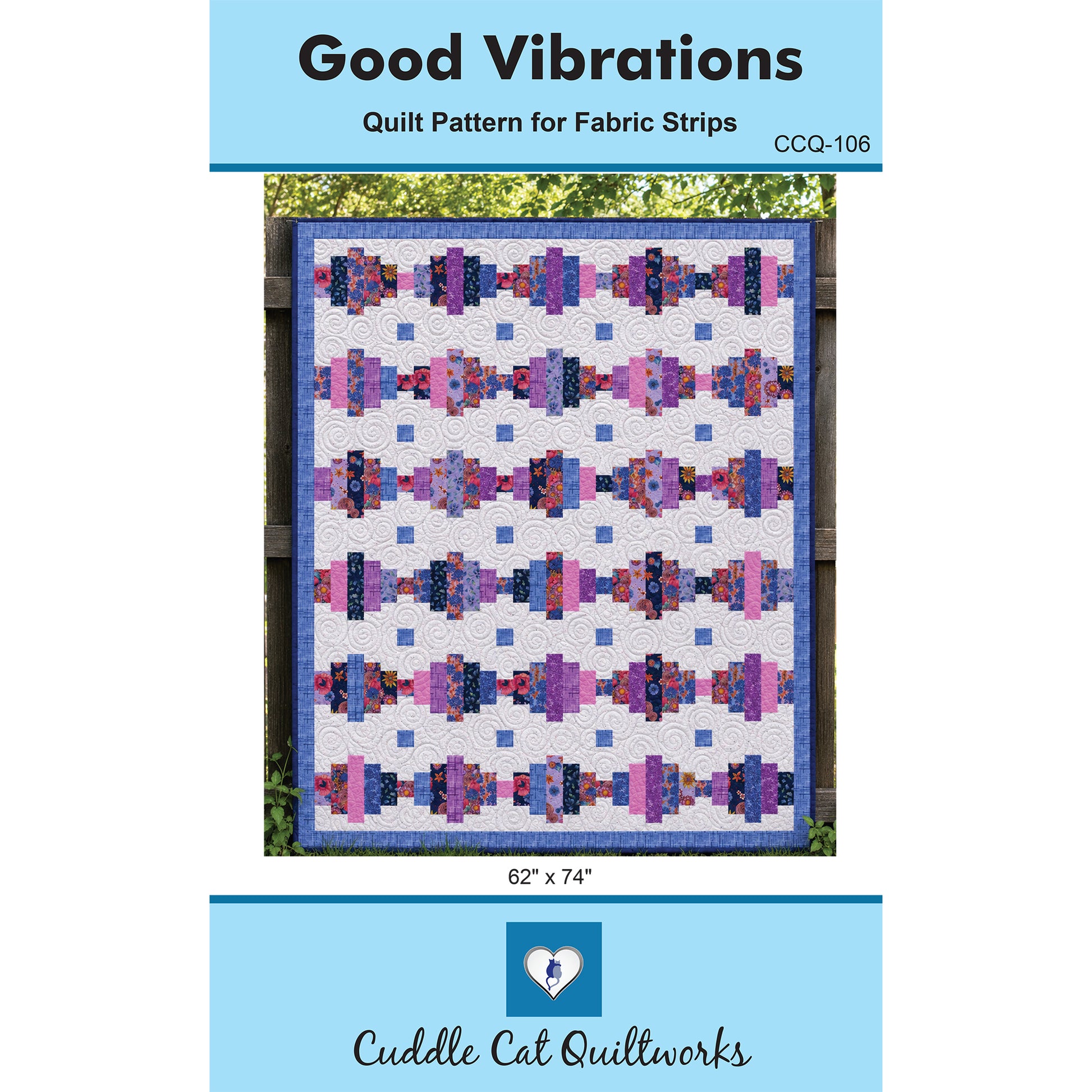 Cover image of pattern for Good Vibrations quilt.