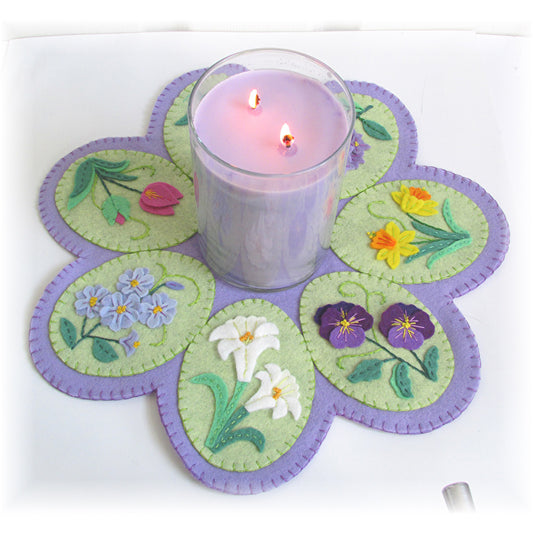 Spring is in Bloom Candle Mat Pattern CCUP-280 - Paper Pattern