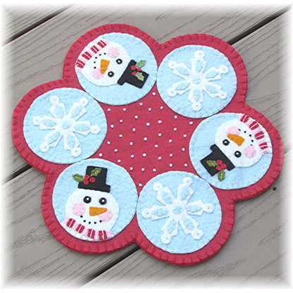 Mr. Snowflake Candle Mat CCUP-282e - Downloadable Pattern