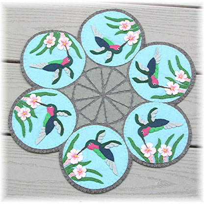 Hummingbird Mosaic Candle Mat Pattern CCUP-285 - Paper Pattern
