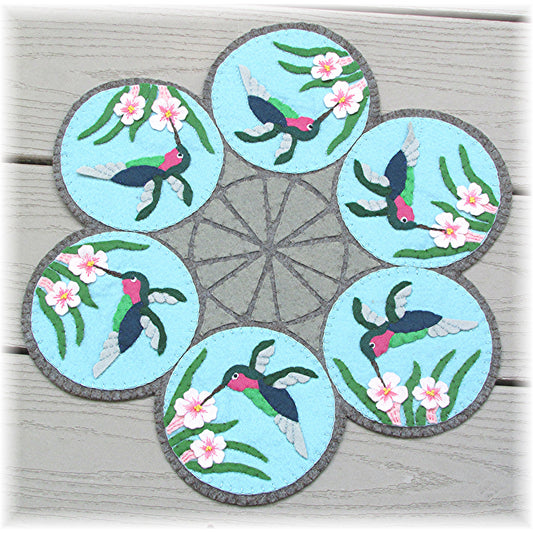 Hummingbird Mosaic Candle Mat Pattern CCUP-285 - Paper Pattern