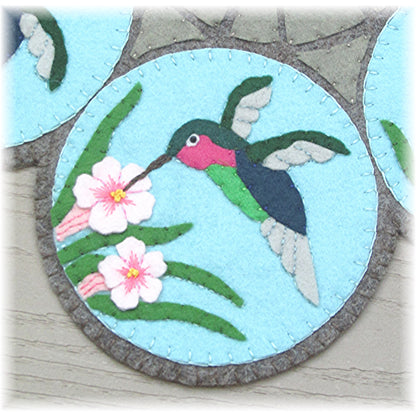 Hummingbird Mosaic Candle Mat Pattern CCUP-285 - Paper Pattern
