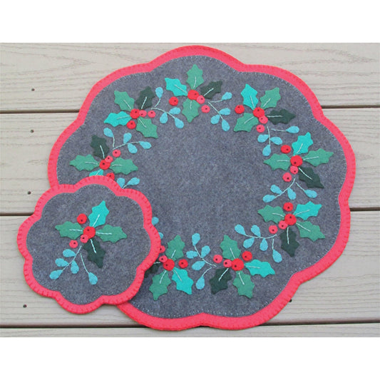 Holly Berry Holiday Mat CCUP-287e - Downloadable Pattern