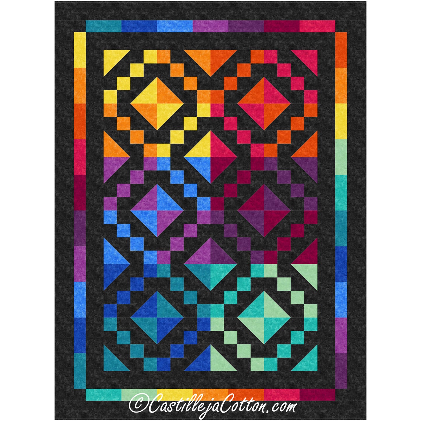 Jewel Box Lap Quilt Pattern CJC-12572 - Paper Pattern