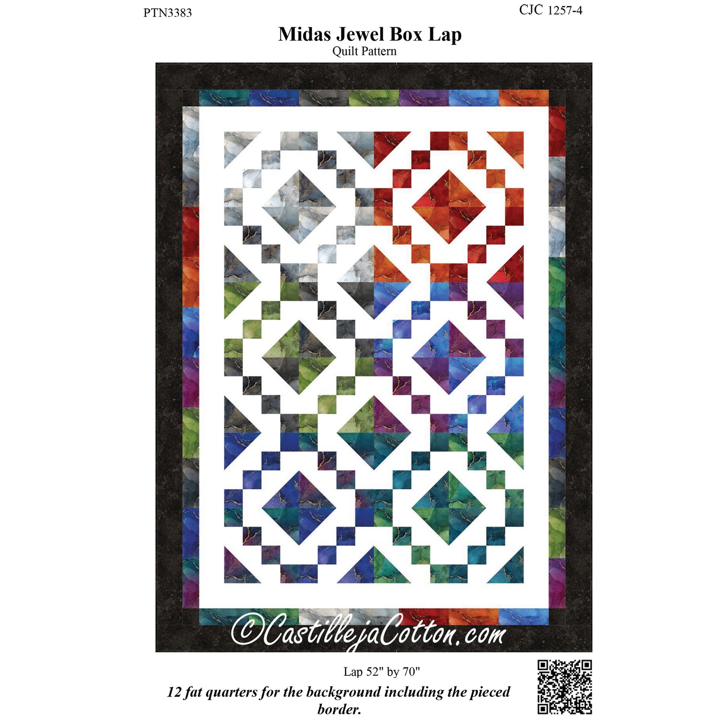 Midas Jewel Box Lap Quilt Pattern CJC-12574 - Paper Pattern