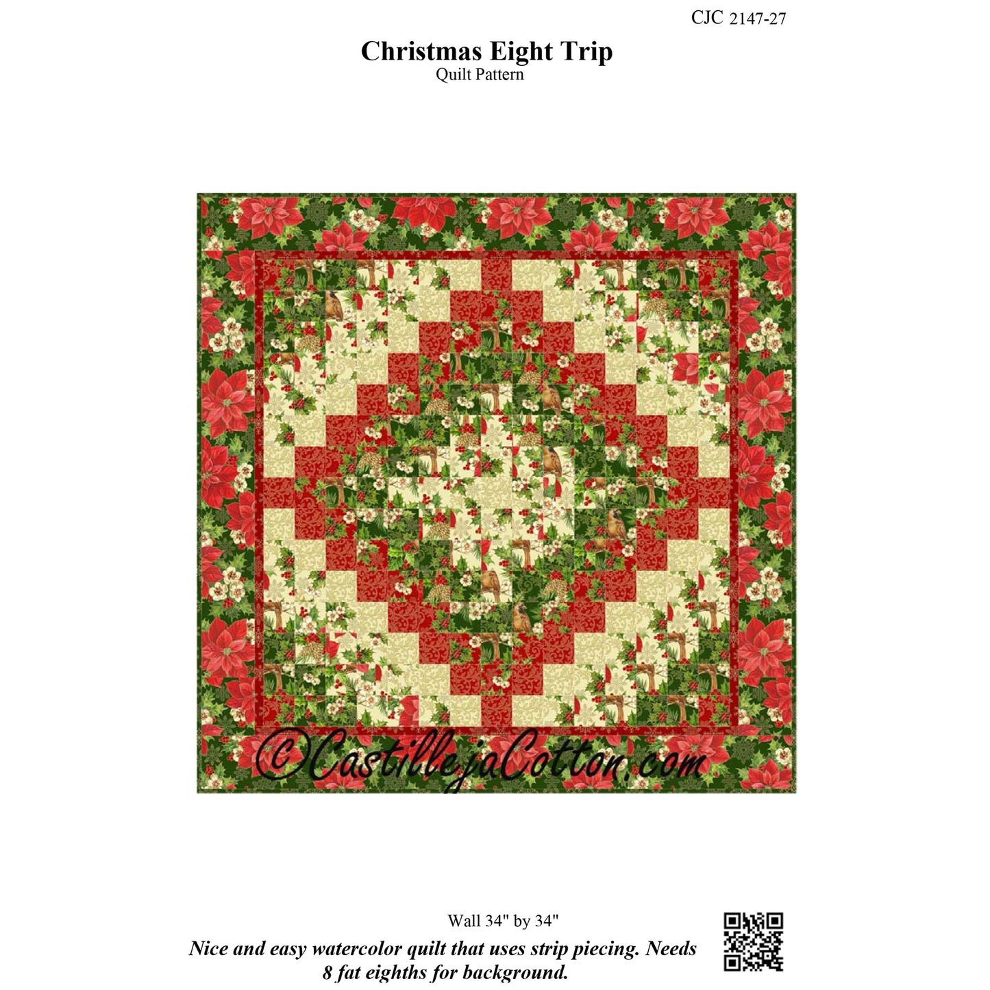 Christmas Eight Trip Quilt CJC-214727e  - Downloadable Pattern