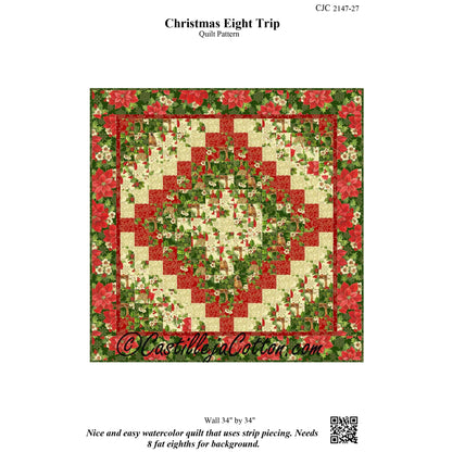 Christmas Eight Trip Quilt CJC-214727e  - Downloadable Pattern