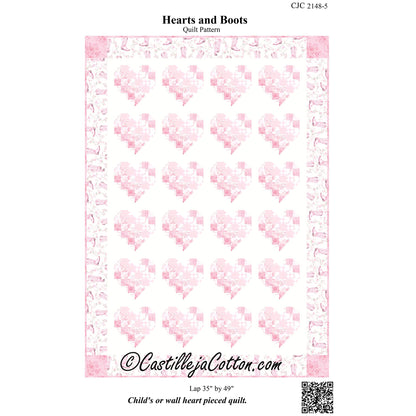 Cover image of pattern for Hearts and Boots quilt.