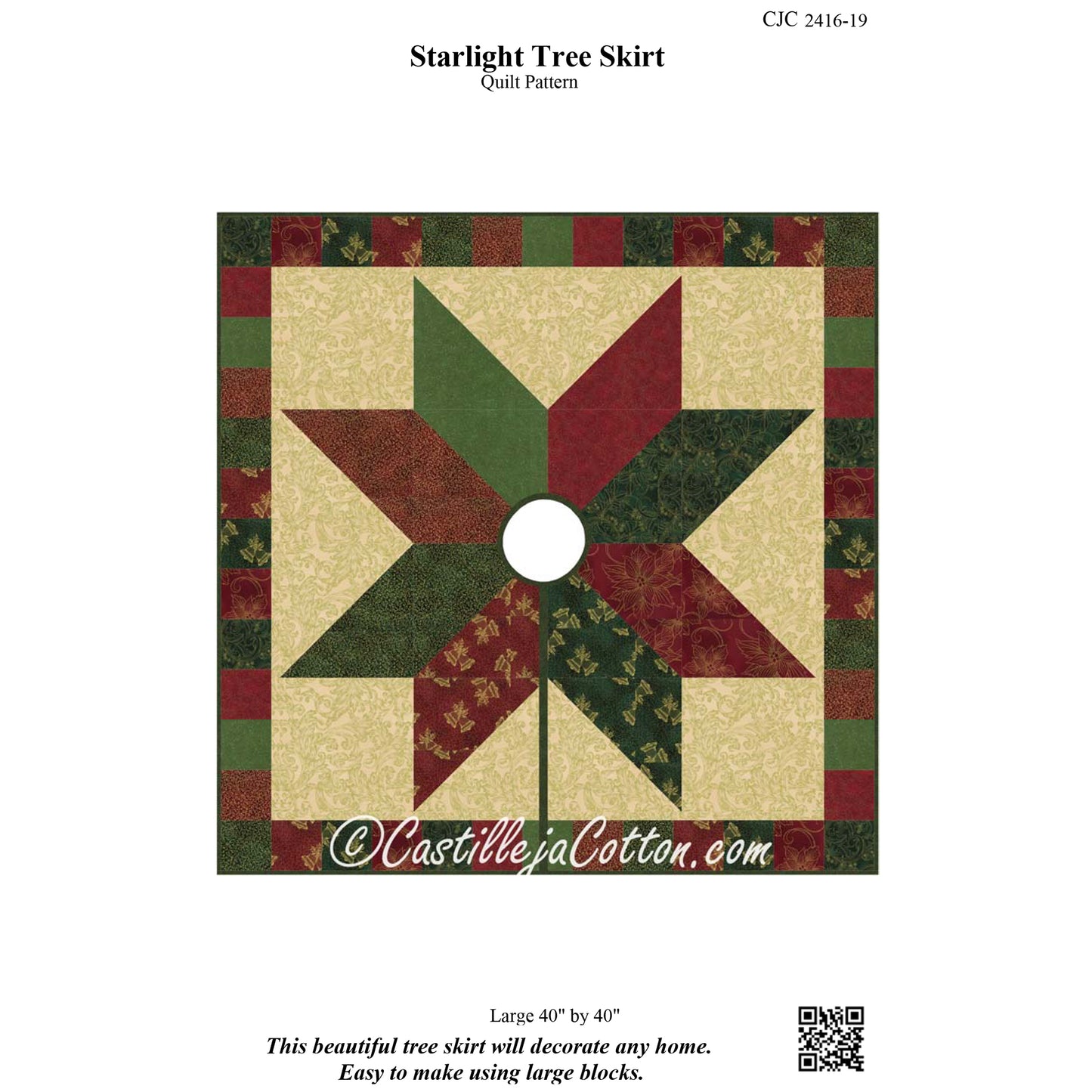Starlight Tree Skirt Pattern CJC-241618 - Paper Pattern