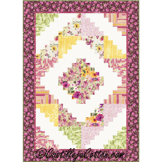 Log Cabin Quilt Pattern CJC-241810e - Downloadable Pattern