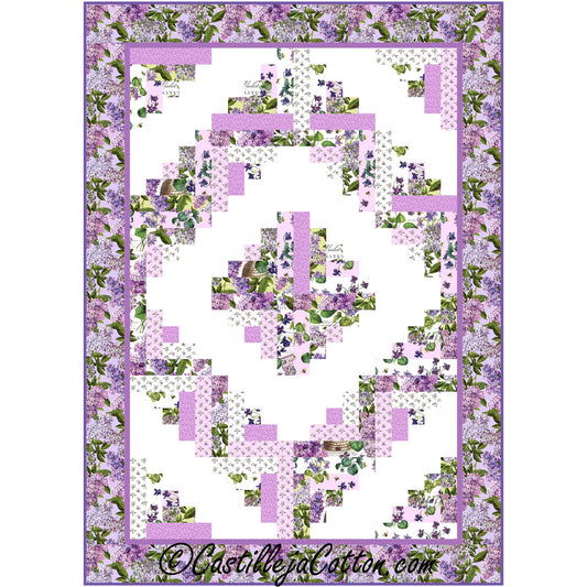 Chelsea Log Cabin Quilt CJC-241813e - Downloadable Pattern
