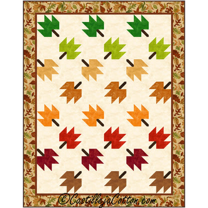 Twirling Leaves Quilt CJC-24207e - Downloadable Pattern
