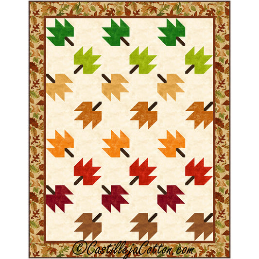 Twirling Leaves Quilt CJC-24207e - Downloadable Pattern