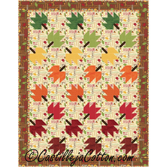 Twirling Leaves Quilt CJC-2420e - Downloadable Pattern