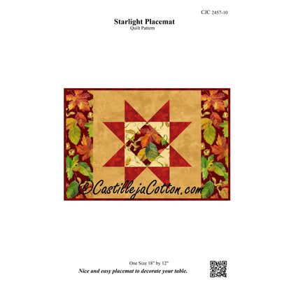 Starlight Placemat CJC-2457e - Downloadable Pattern