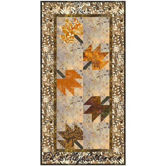 Falling Leaves Table Runner Quilt CJC-246218e - Downloadable Pattern