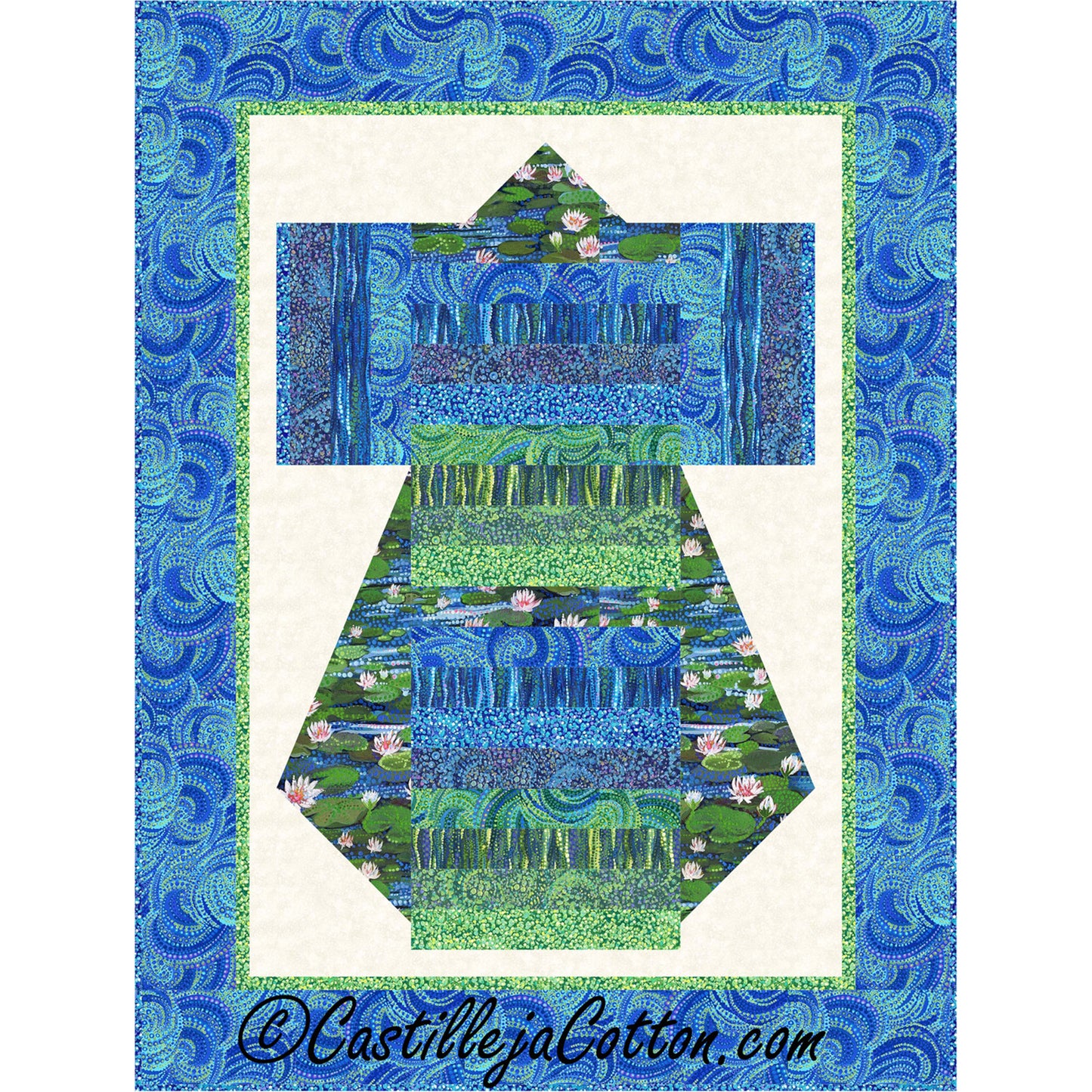 Image of the Dragon Kimono quilt by Diane McGregor of Castilleja Cotton.