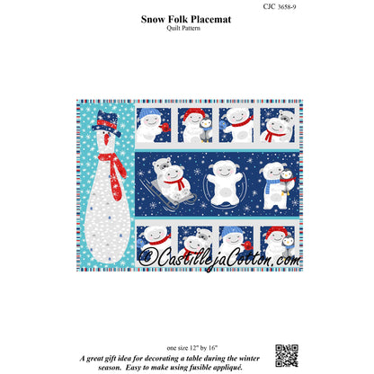 Snow Folk Placemat Pattern CJC-36589 - Paper Pattern