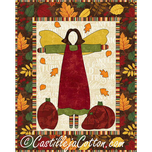 Autumn Garden Angel Quilt  CJC-384312e - Downloadable Pattern