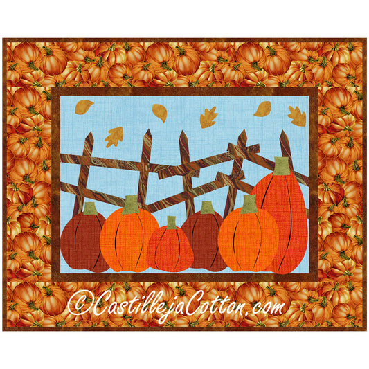 Pumpkin Patch Mini Wall Hanging CJC-387623e - Downloadable Pattern