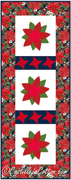 Poinsettia Table Runner Pattern CJC-38959 - Paper Pattern